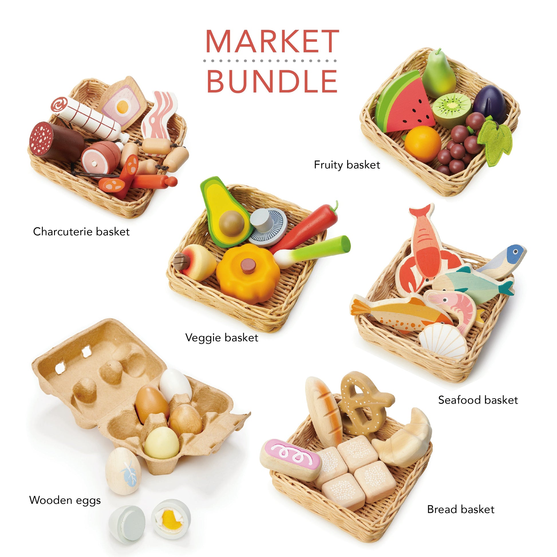 Tender Leaf Toys Food Basket Bundle