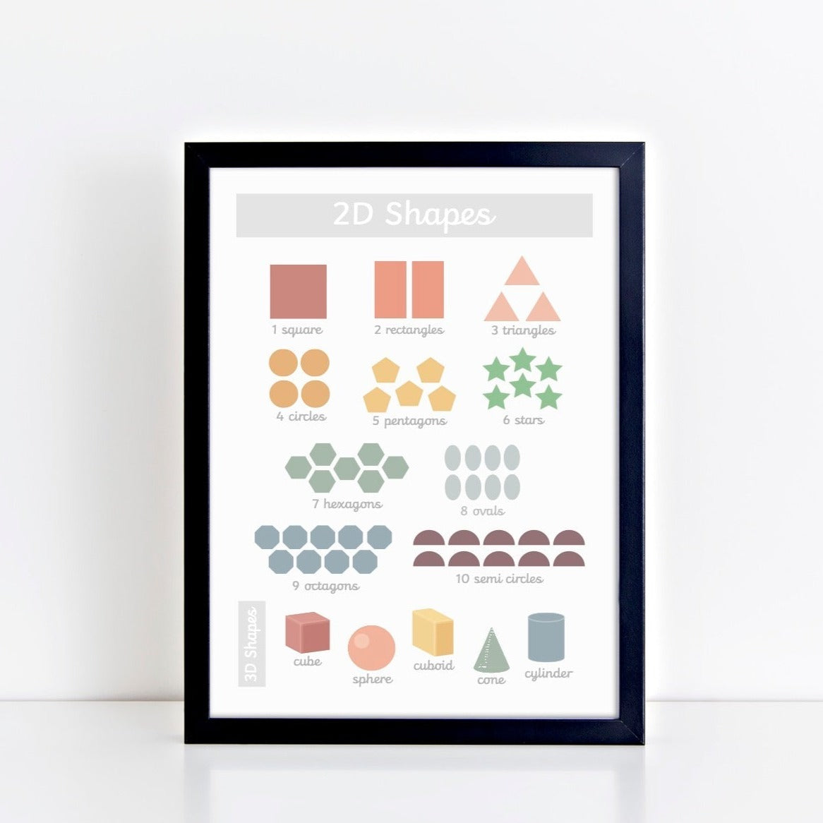 Muted Shapes Art Print by The Little Jones (15 Sizes Available)