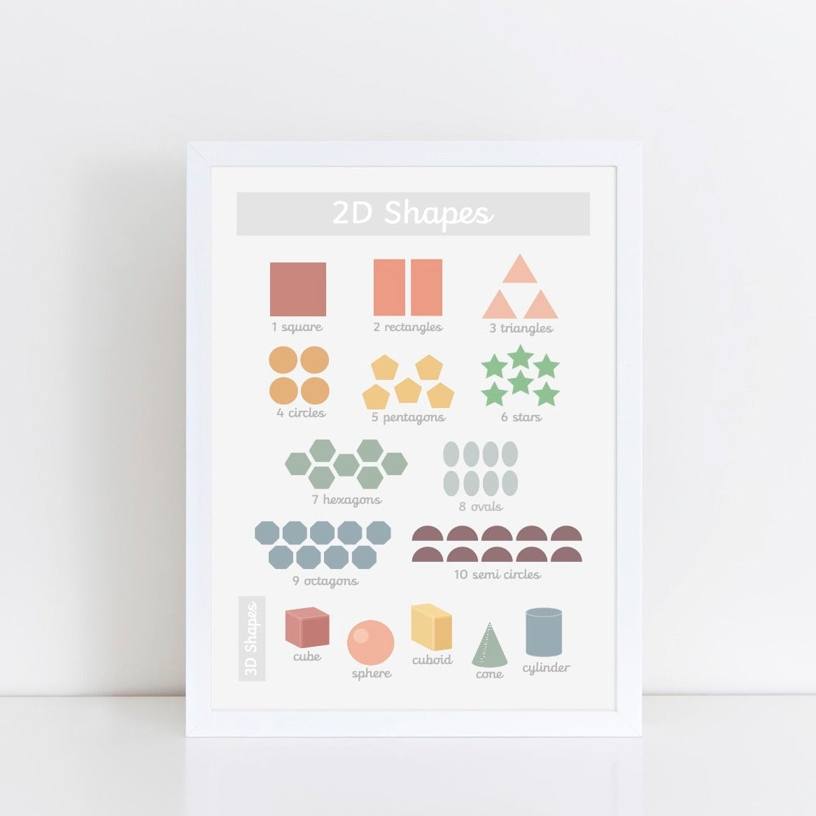 Muted Shapes Art Print by The Little Jones (15 Sizes Available)