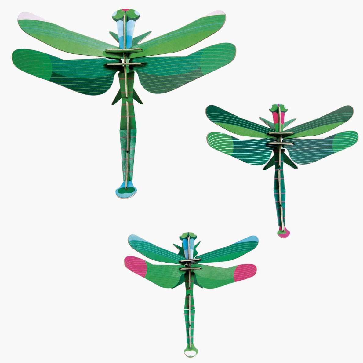 Studio Roof 3D Model Wall Decor - Set of 3 Dragonflies