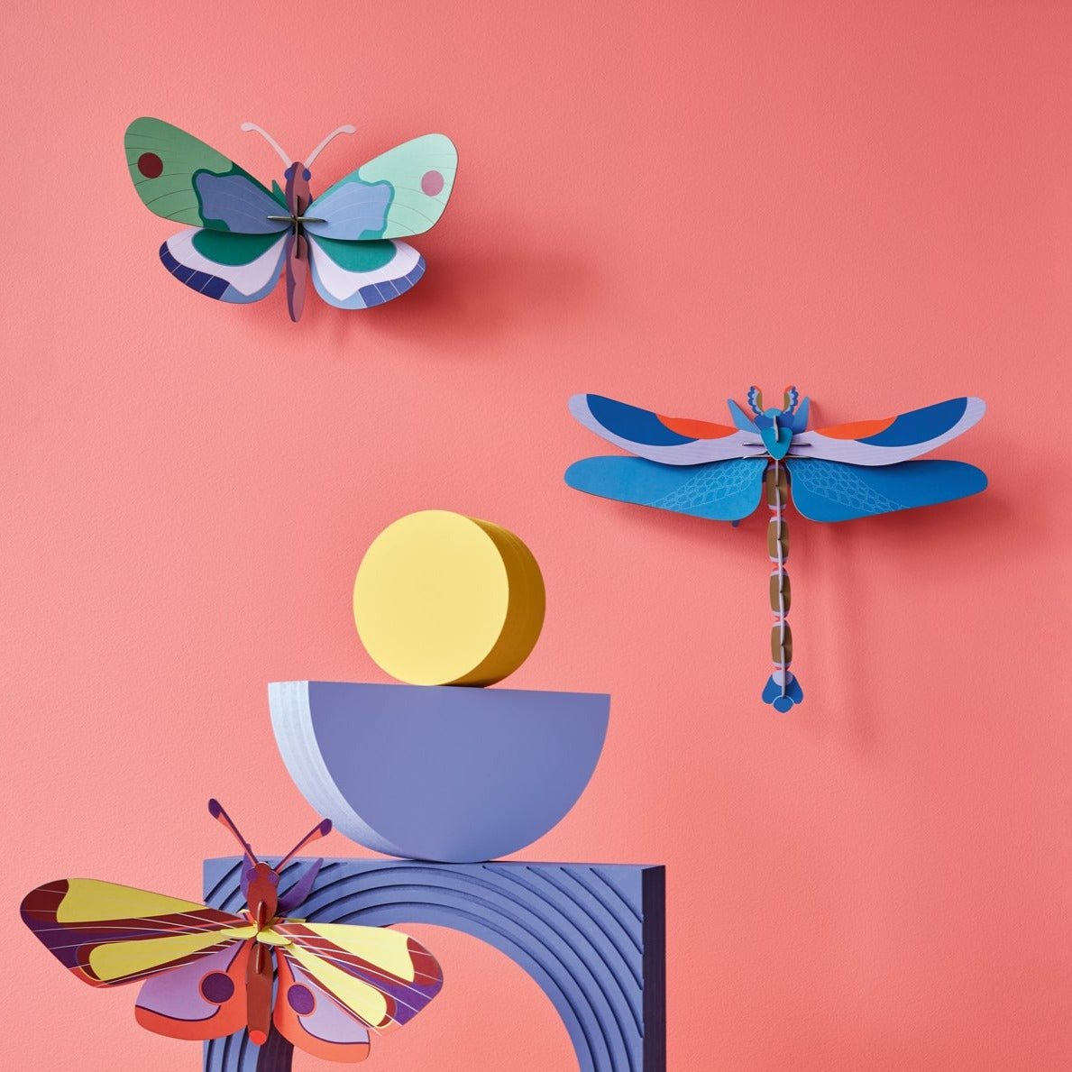 Studio Roof 3D Model Wall Decor - Mint Forest Butterfly