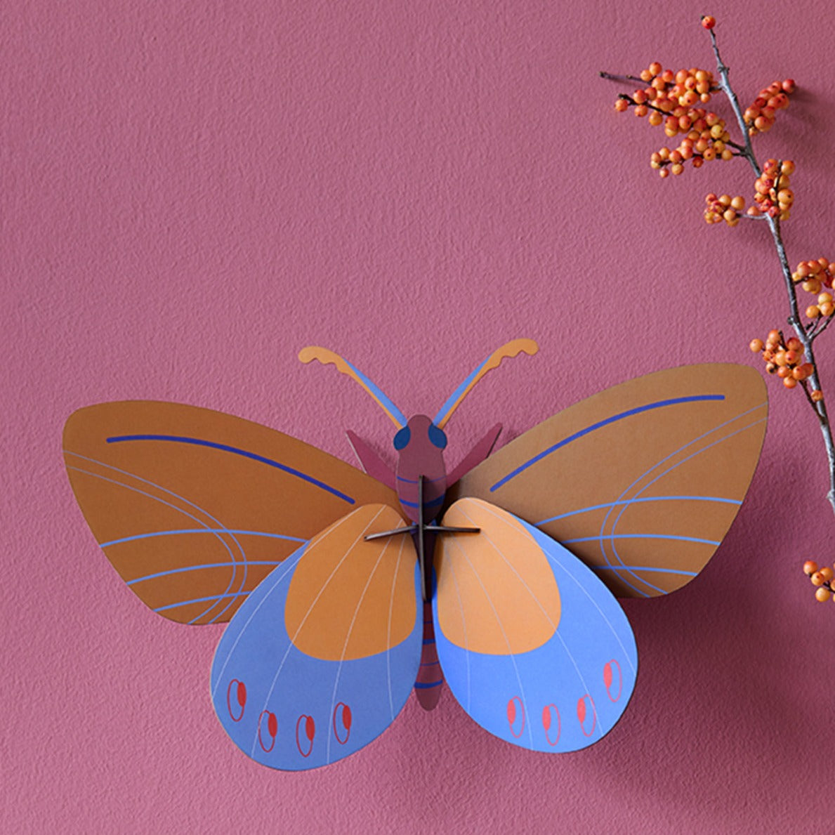 Studio Roof 3D Model Wall Decor - Ochre Costa Butterfly
