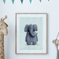 Tigercub Prints Safari Elephant Nursery Print (3 Sizes Available)