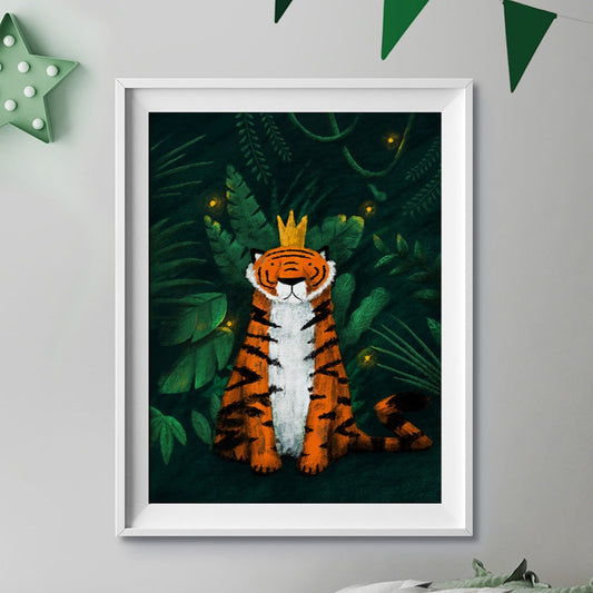 Tigercub Prints Jungle Tiger King Nursery Print