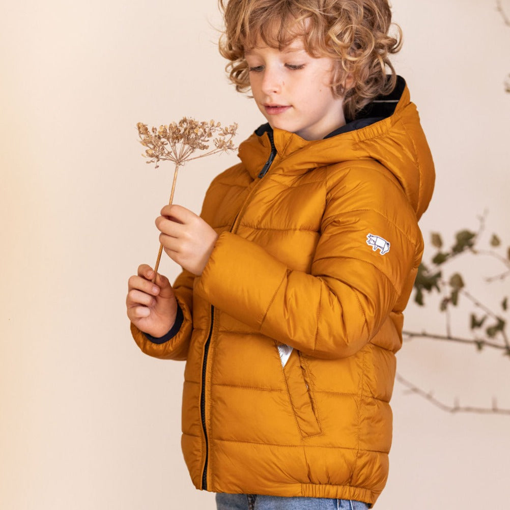 Toastie Kids Ecoreversible Puffer Jacket - Matte Ink Navy/Honey