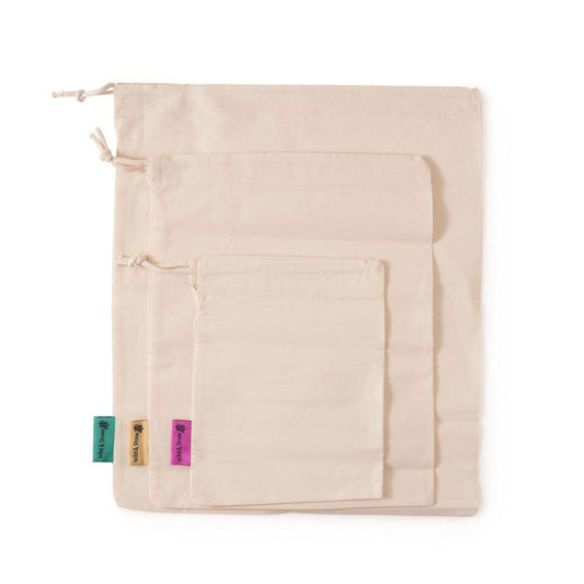 Wild & Stone Reusable Cotton Produce Bags - Set of 3