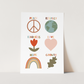 Positive Symbols Art Print by Kid of the Village (6 Sizes Available)