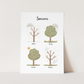 Seasons Art Print In White by Kid of the Village (6 Sizes Available)