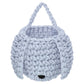 Zuri House Crochet Bunny Basket - Marl Blue