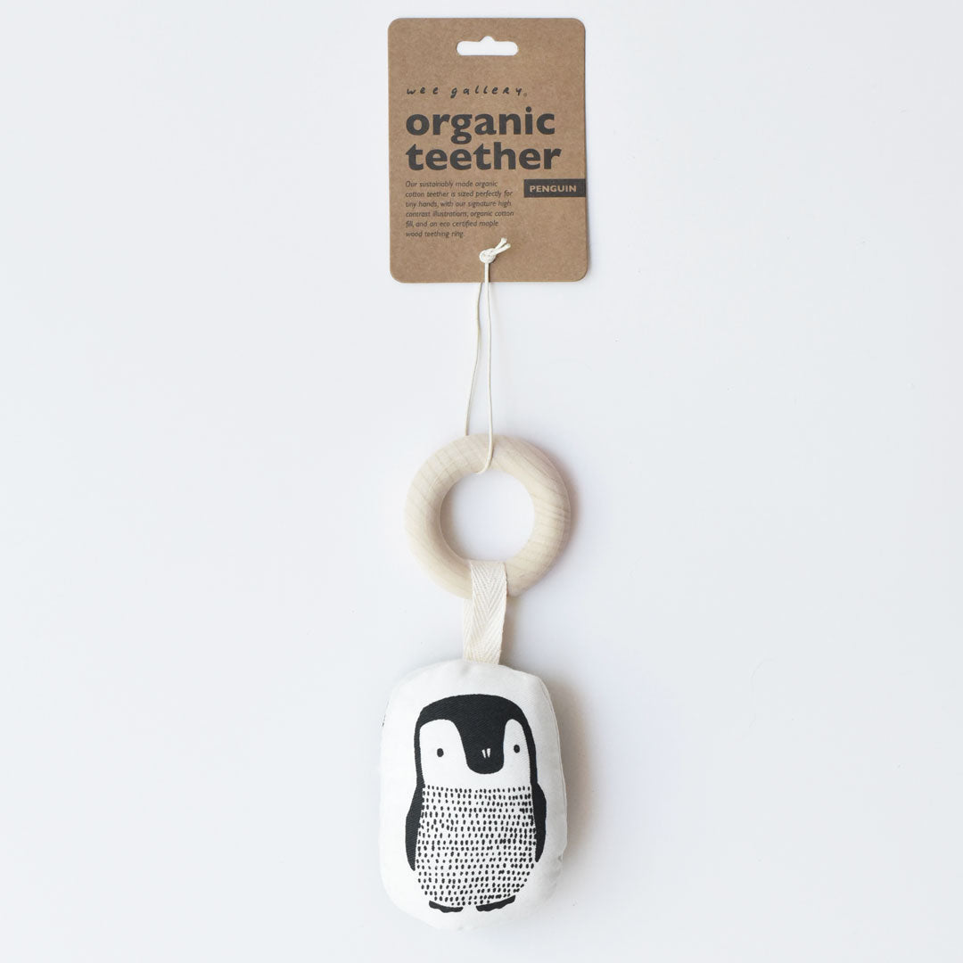 Wee Gallery Organic Teether - Penguin | Wee Gallery