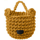 Zuri House Crochet Bear Basket - Mustard