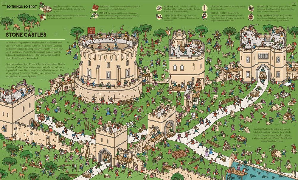 Castles Magnified: With a 3x Magnifying Glass - Children's Book