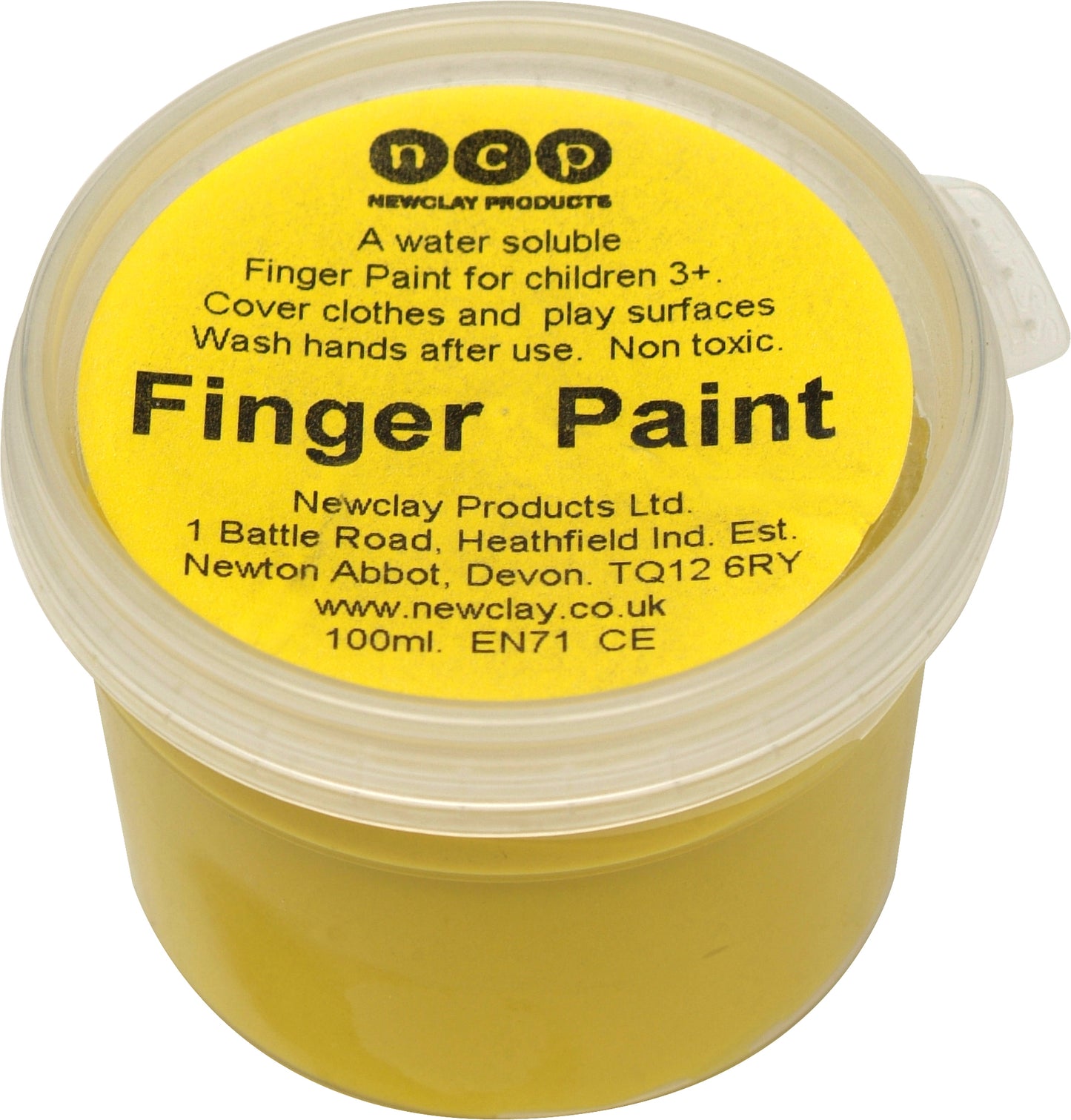 Newclay Kid's Finger Paint 100ml Pot - Yellow | Soren's House