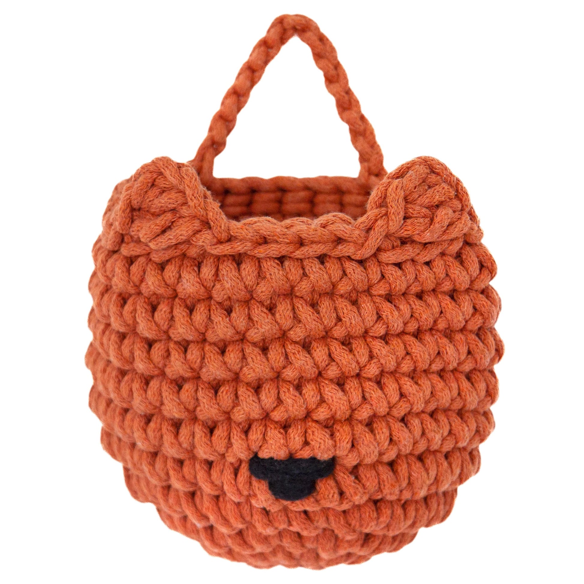 Zuri House Crochet Fox Basket - Pumpkin