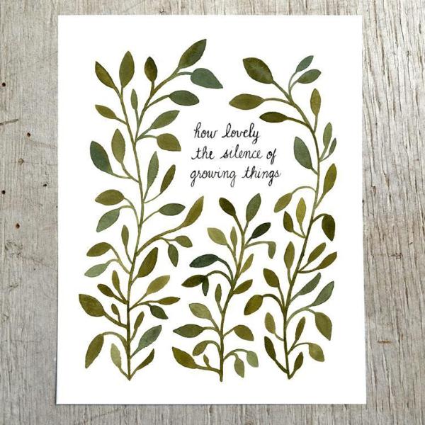 Silence Growing Things Art Print
