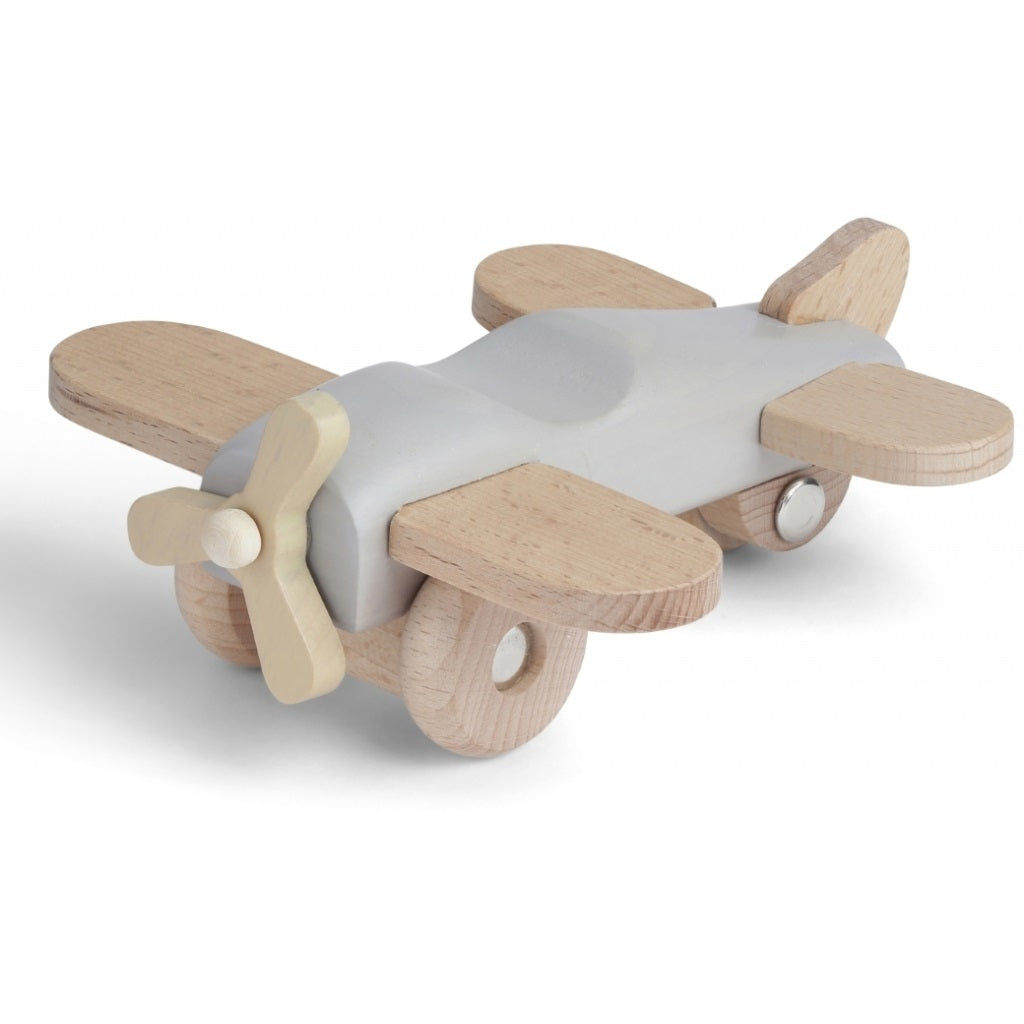 Konges Slojd Wooden Toy Aeroplane - Warm Grey