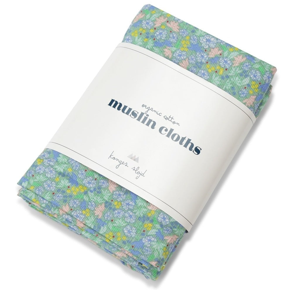 Konges Slojd 3-Pack Organic Muslin Cloths - Midsummer