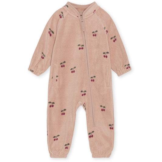 Konges Slojd Hezla Fleece Baby Onesie - Cherry Blush