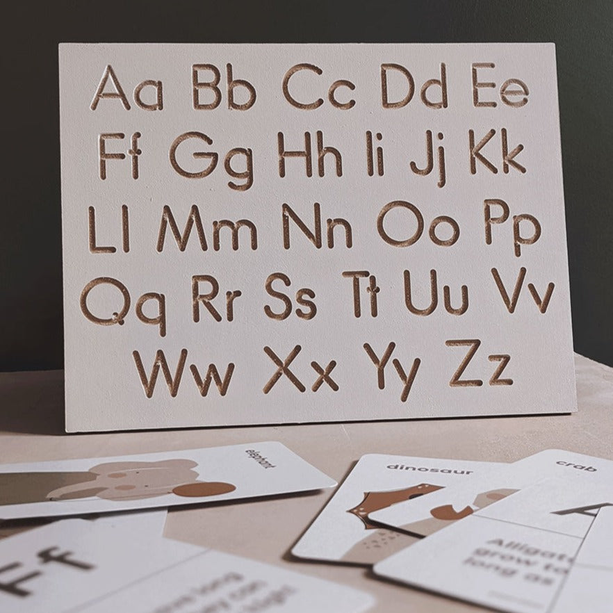 Alphabet Tracing Board by Paper & Bean