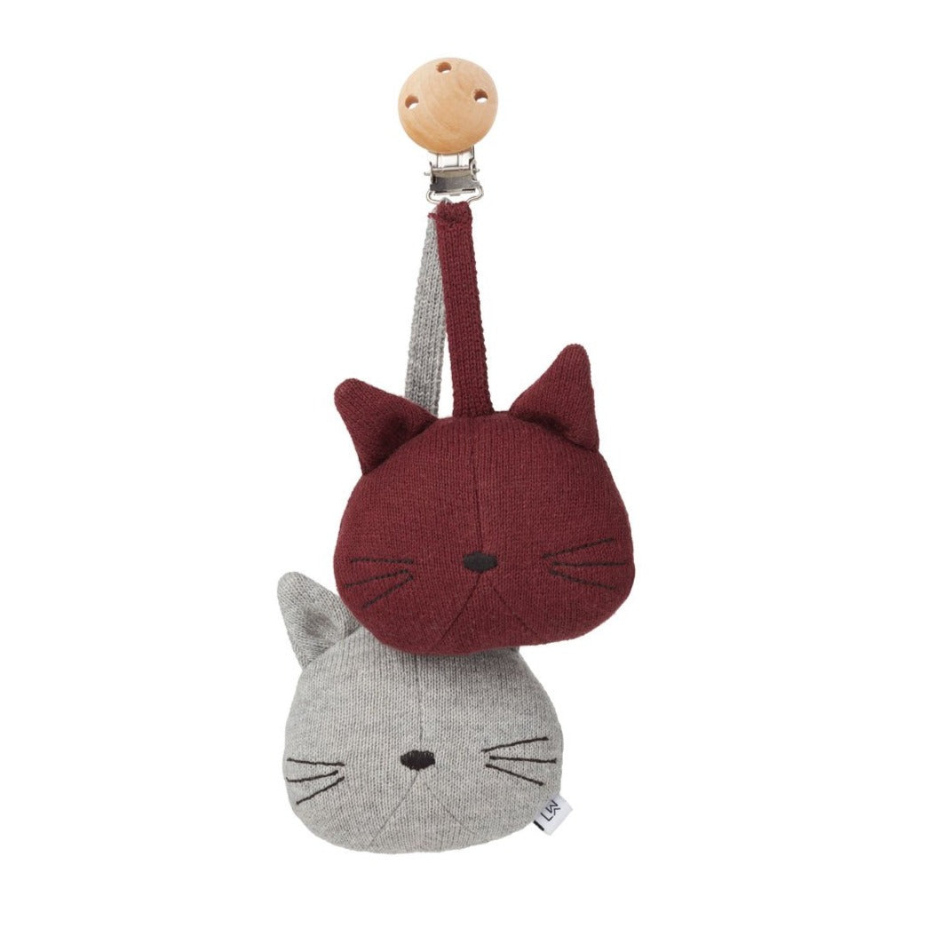 Liewood Rosa Pram Toy - Cat Grey Melange