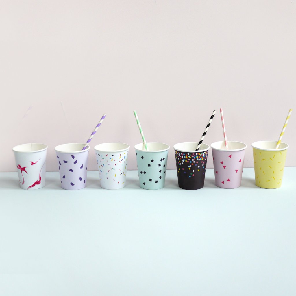 Moon Picnic Paper Party Cups Pack - Ice Cream Pastels | Soren's House