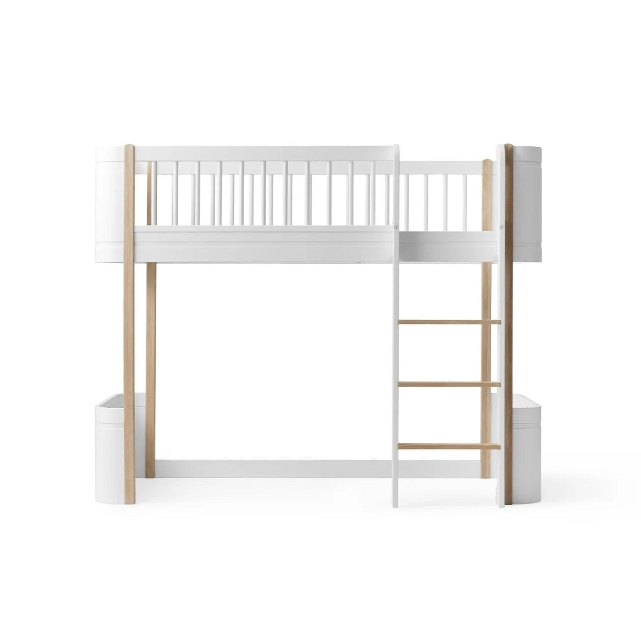 White wooden on sale loft bed