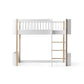 Oliver Furniture Wood Mini+ Low Loft Bed - White/Oak