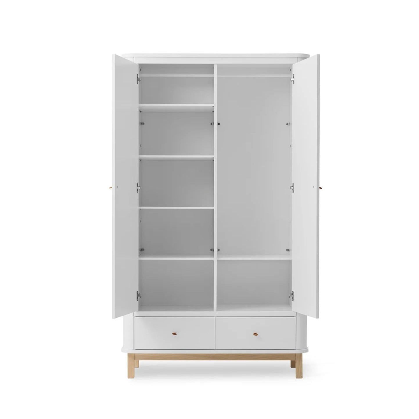 Oliver Furniture Wood Wardrobe - 2 Doors - White/Oak