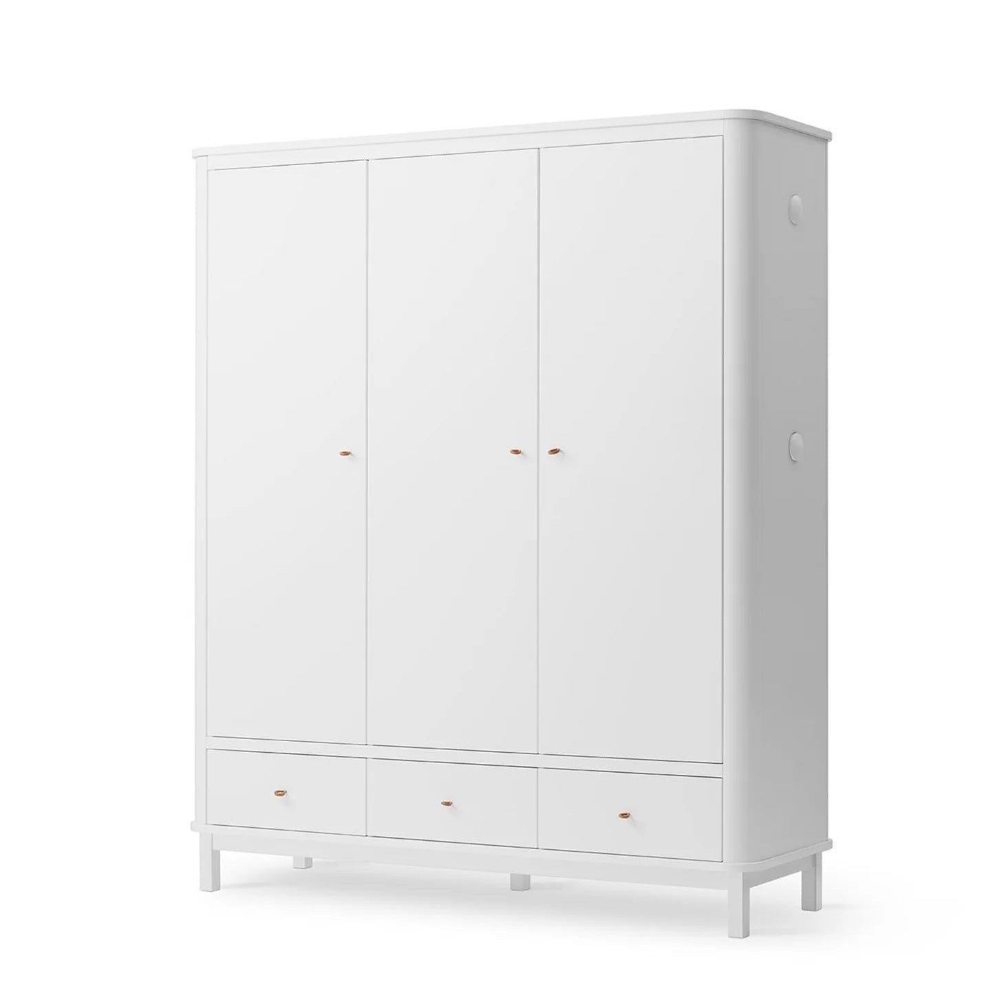 Oliver Furniture Wood Wardrobe - 3 Doors - White