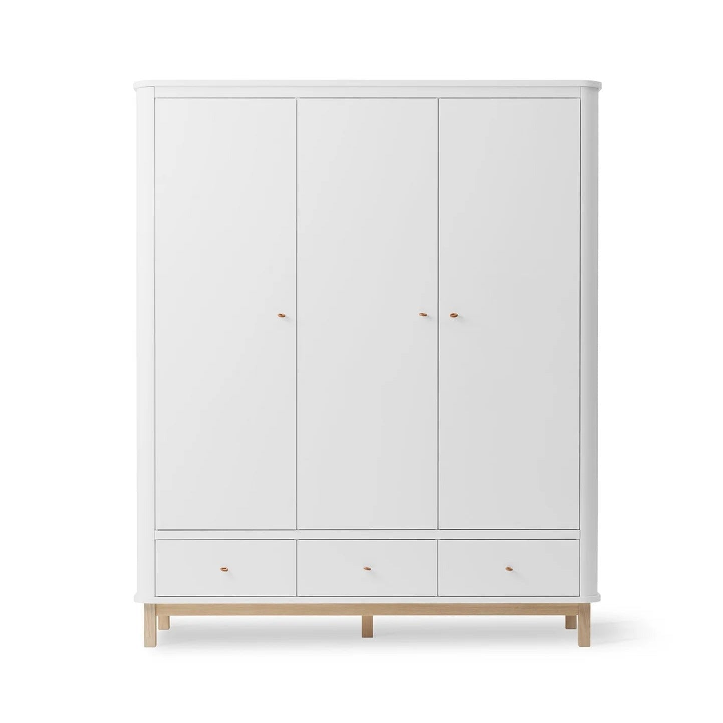 Oliver Furniture Wood Wardrobe - 3 Doors - White/Oak