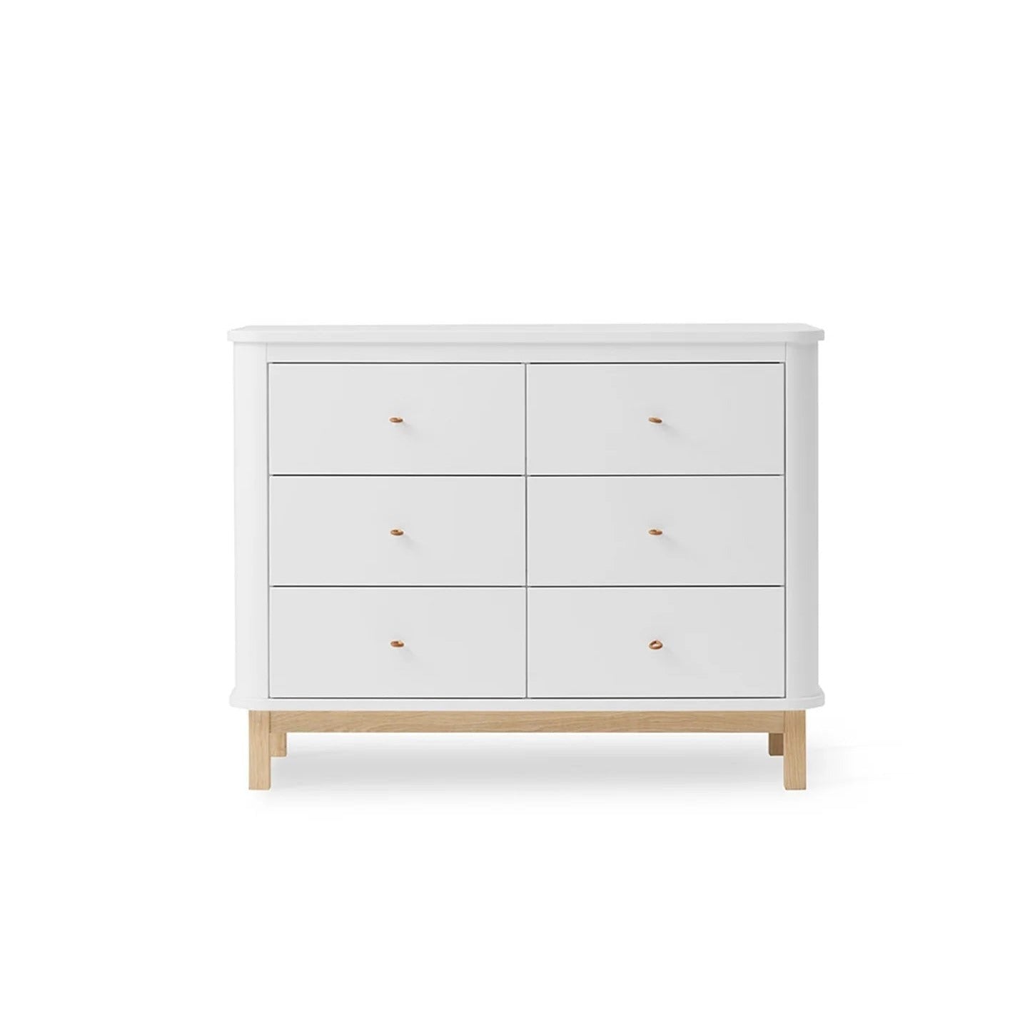 Oliver Furniture Wood Dresser - 6 Drawers - White/Oak
