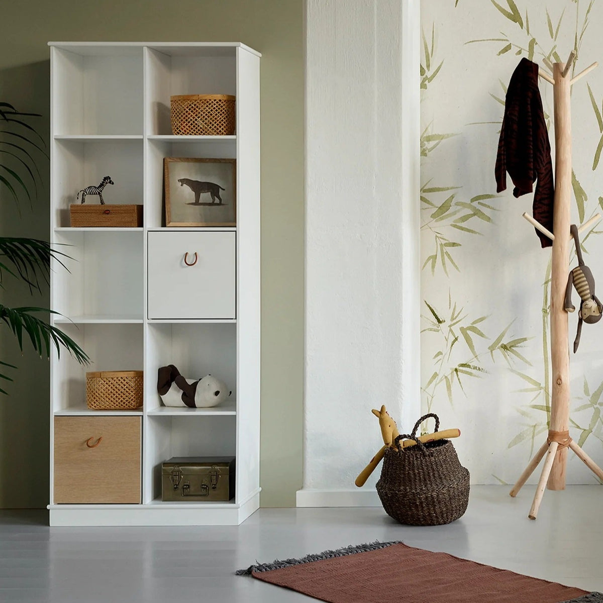 Wood Standing Shelving Unit 2 x 5 Base