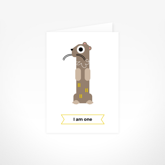 I Am One (Otter) Greeting Card By The Jam Tart