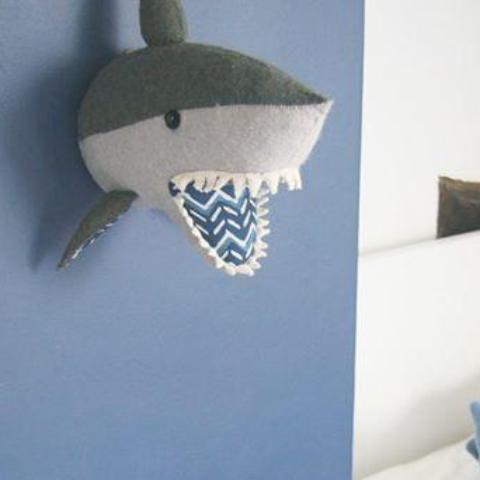 Fiona Walker Shark Felt Animal Wall Head | Soren's House