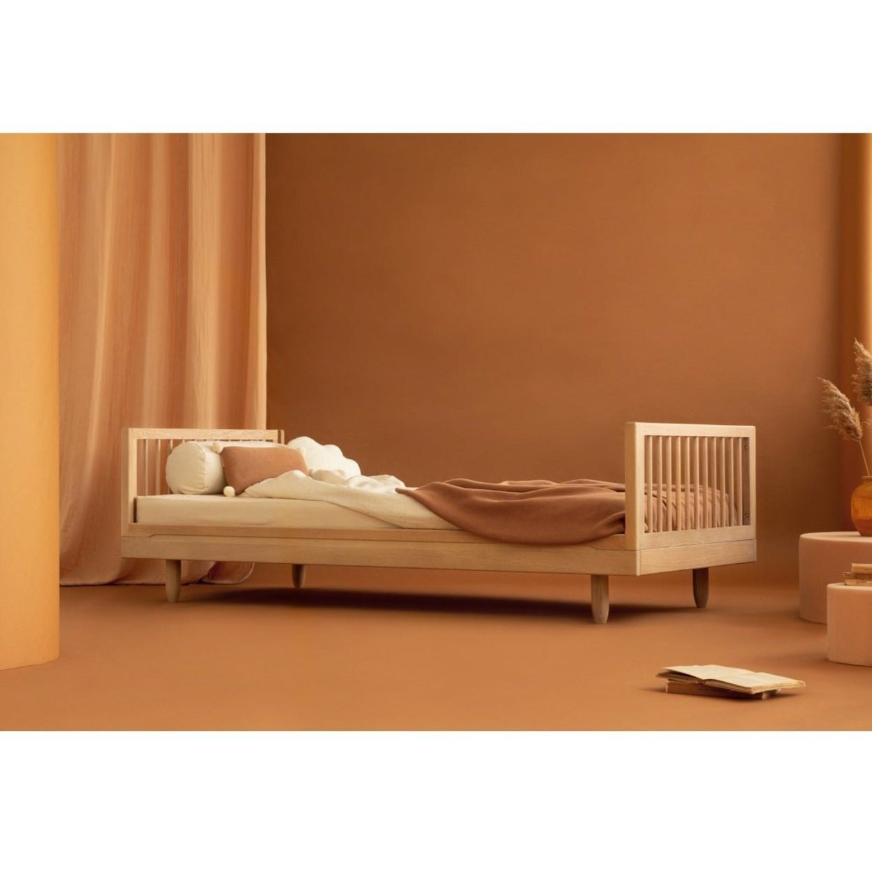 Nobodinoz Pure Single Bed In Oak - 90 x 200cm