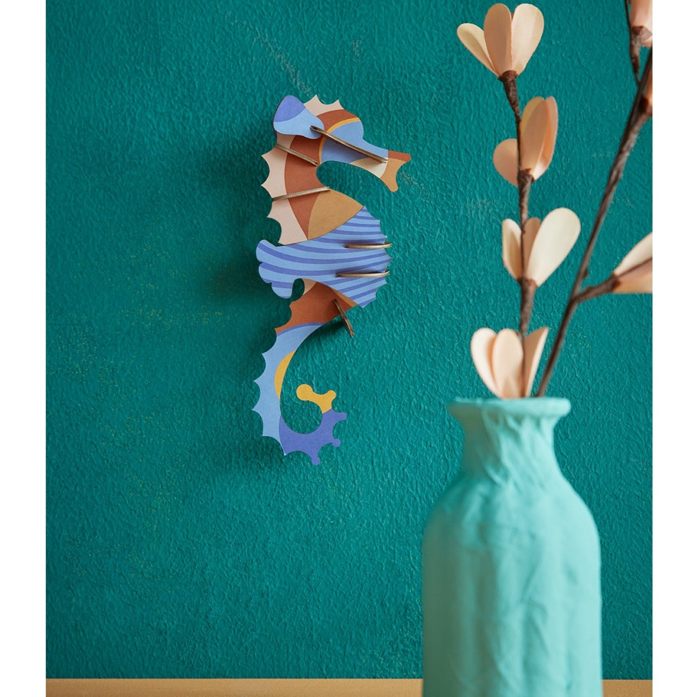 Studio Roof 3D Model Wall Decor - Blue Ringlet Seahorse