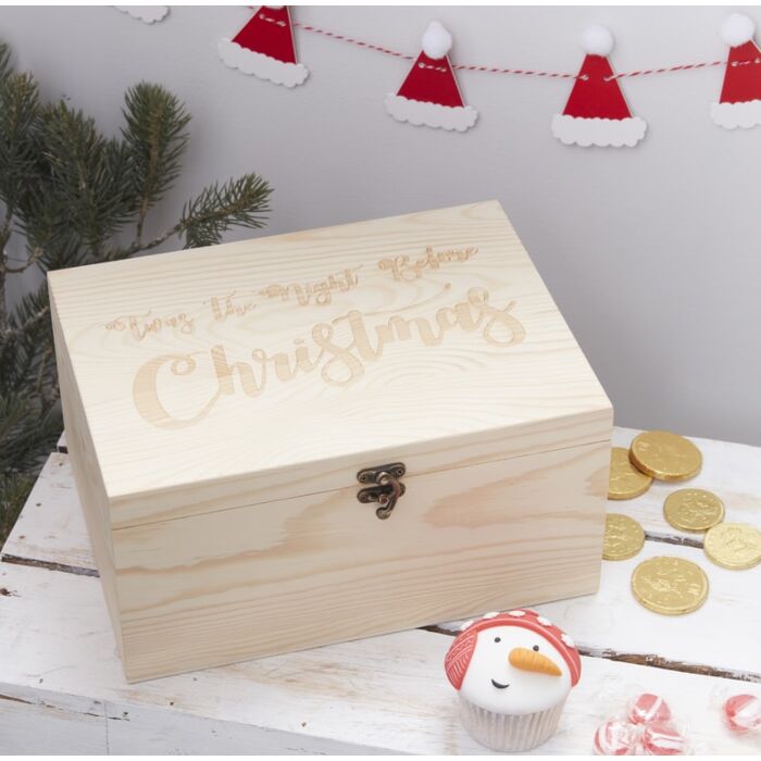 Wooden Christmas Eve Box By Ginger Ray