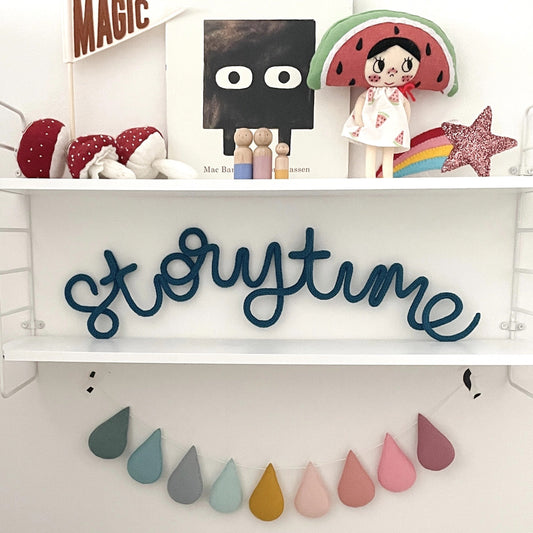 heykiddostudio 'Storytime' Word Wall Sign