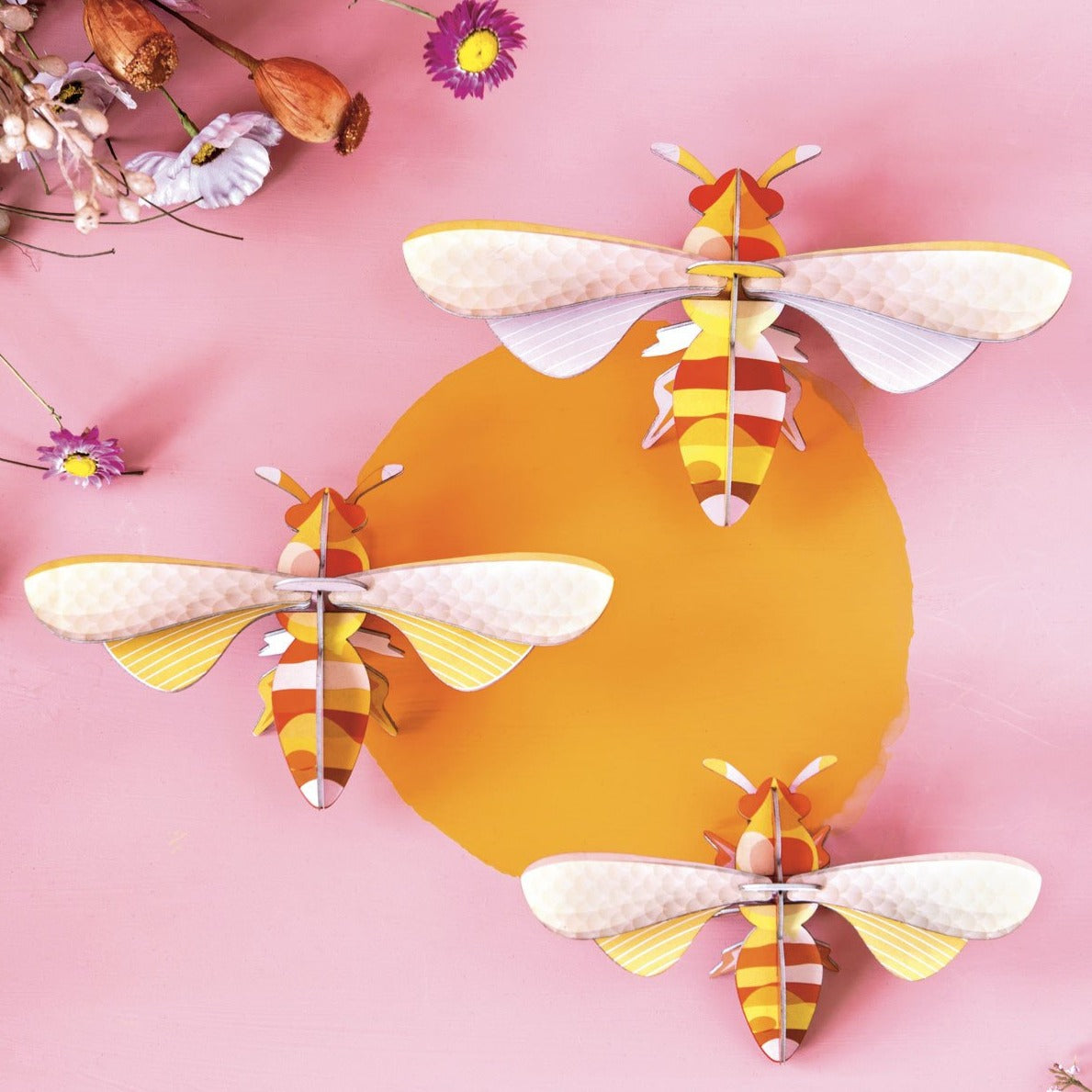 Studio Roof 3D Model Wall Decor - Set of 3 Honey Bees