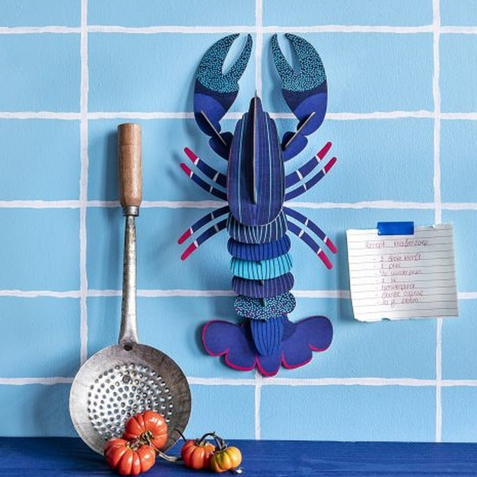 Studio Roof 3D Model Wall Decor - Blue Lobster