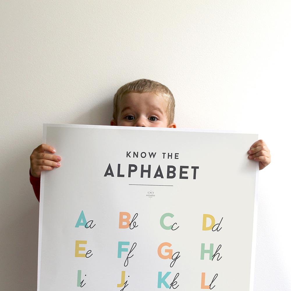 We Are Squared Educational Poster - Alphabet