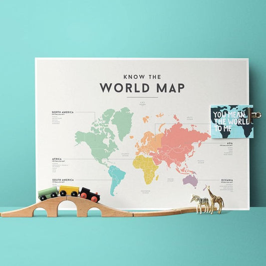 We Are Squared Educational Poster - World Map