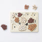 Wee Gallery Wooden Tray Puzzle - Count to 10 Leaves