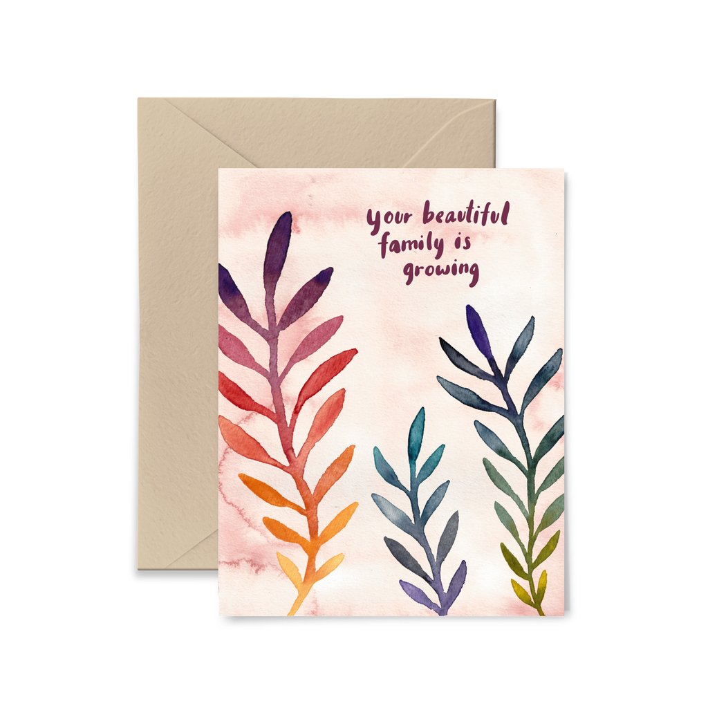 Your Beautiful Family is Growing Greeting Card by Little Truths Studio