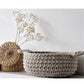 Zuri House Crochet Flat Basket - Small - Beige