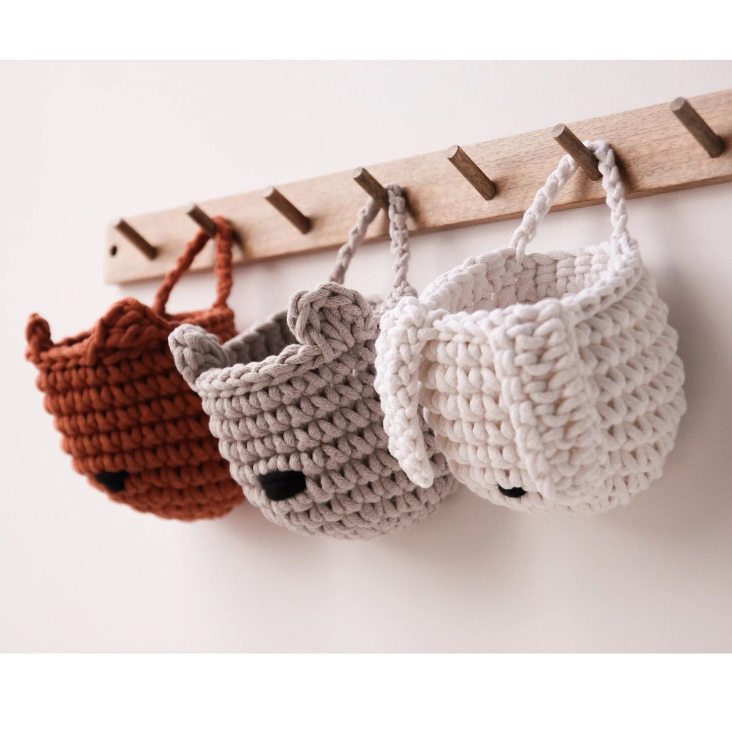Zuri House Crochet Bunny Basket - Pale Pink