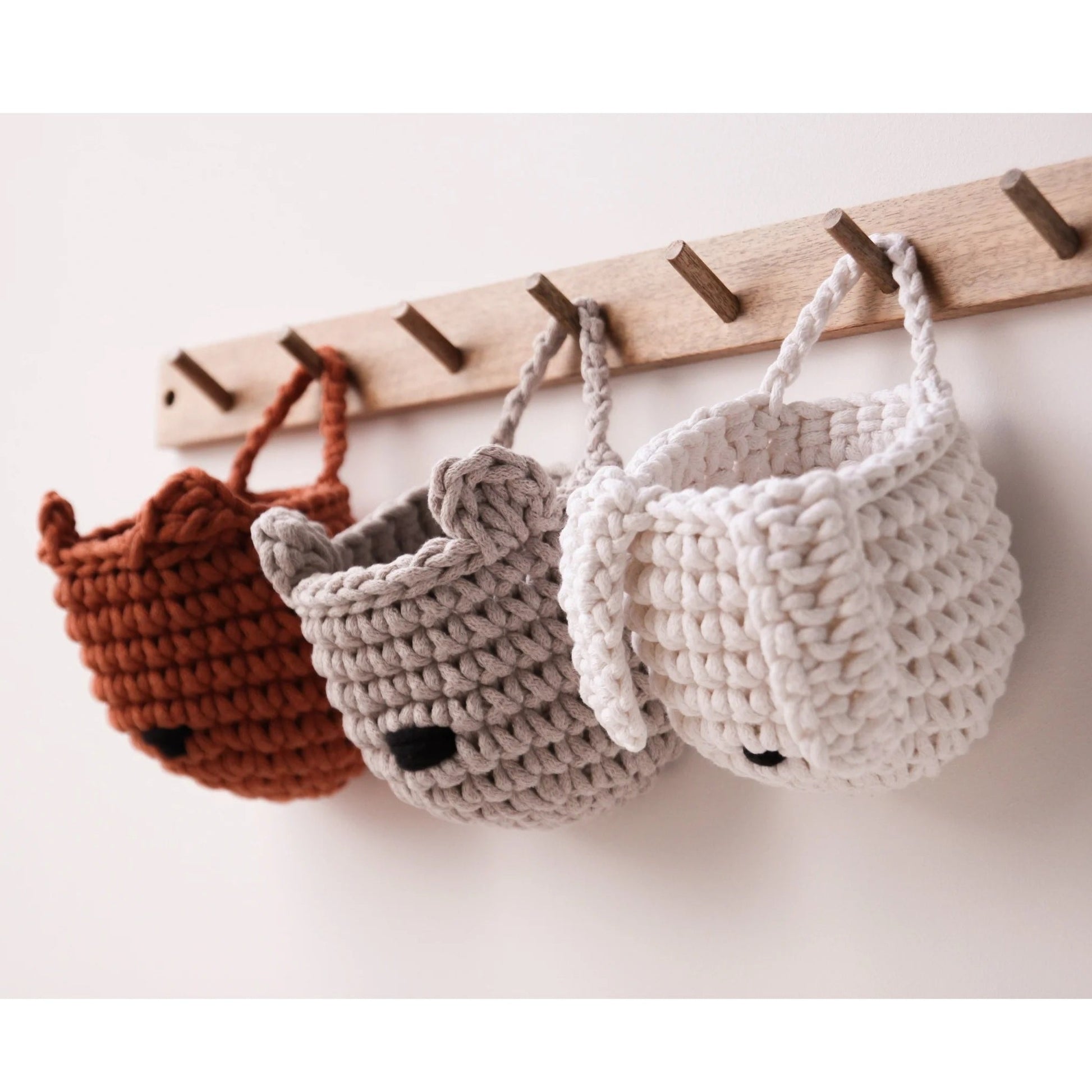 Zuri House Crochet Bunny Basket - Beige